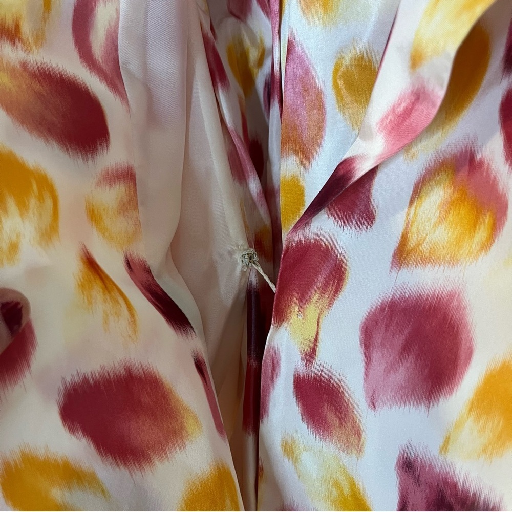 Rena Lange Silk Colorful Pattern Blazer Coat Size 6 Spring Abstract Summer - Picture 5 of 8
